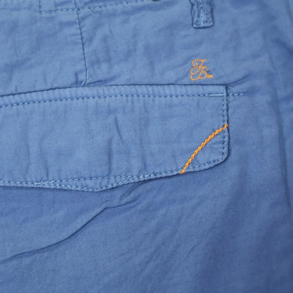 Tommy Bahama Authentic Mens Blue Flat Front Cotton Shorts Sz 36 Casual Tropical